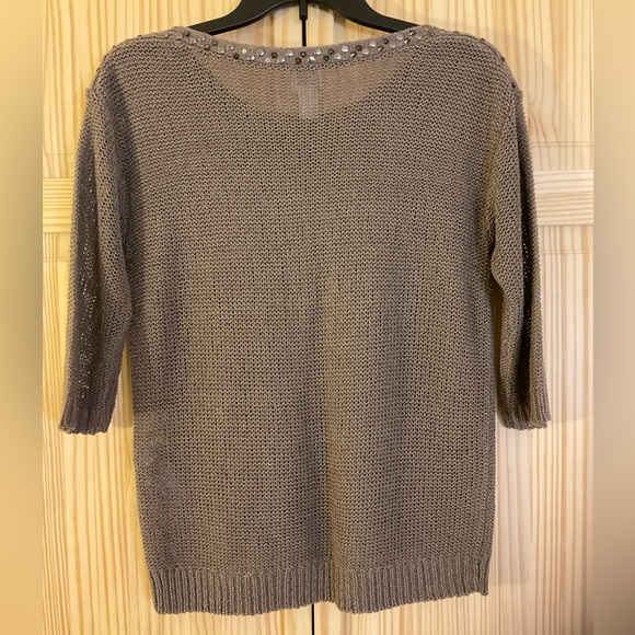 $10 ❌ SEND OFFER ❌ Chicos Loose Knit Sweater w/ Embellishments - Picture 2 of 5